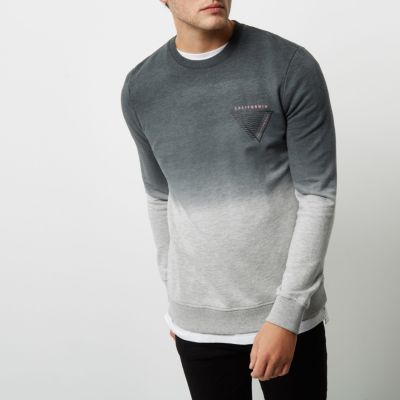 Grey marl faded logo sweatshirt